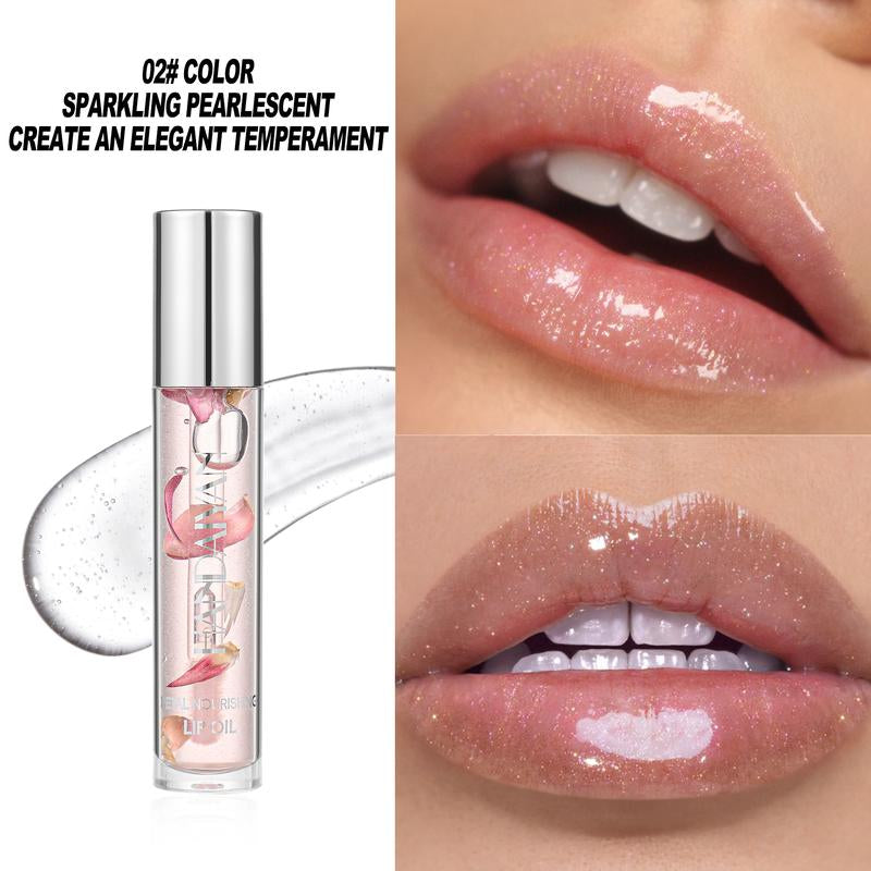 Natural Lip Gloss Oil: Glass-Like Shine & 24H Hydration,Non-Sticky Moisturizing Lip Gloss Makeup Glossy Springtok Moisturizer Lipstick