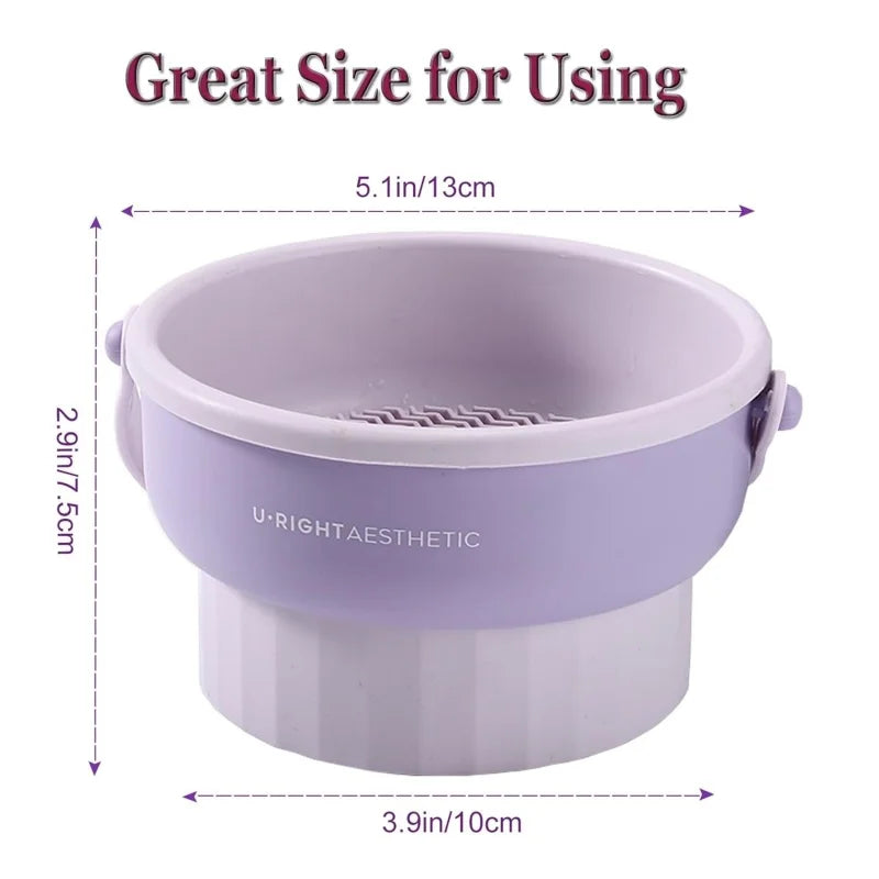Silicone Washing Bowl with Brushes Scrubber 