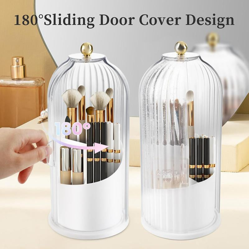 360°Rotating Makeup Brush Organizer
