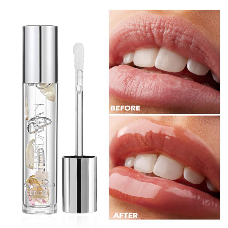 Natural Lip Gloss Oil: Glass-Like Shine & 24H Hydration,Non-Sticky Moisturizing Lip Gloss Makeup Glossy Springtok Moisturizer Lipstick