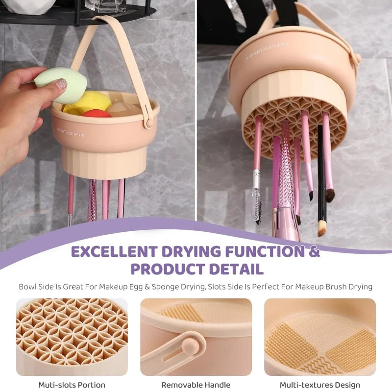 Silicone Washing Bowl with Brushes Scrubber 