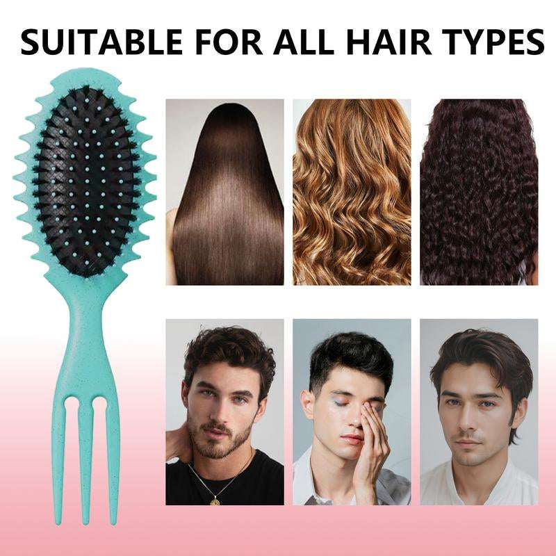 Rosewater Spray and Keratin Serum for Smooth, Frizz-Free Hair - Curl Defining Brush for Shaping Curls, Hair Care Locks Blend Daily