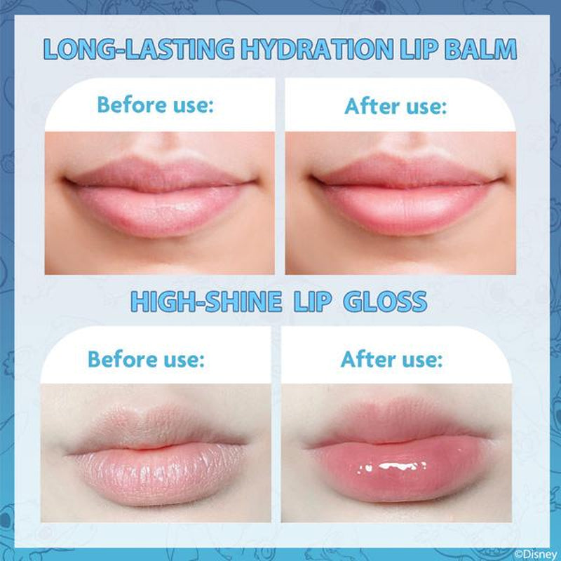 Disney Stitch Beauty Mini Train Case Set Includes Lip Gloss Tube, Lip Balm, Lip Gloss Compact for Girls Parties, Sleepovers by Townley Girl