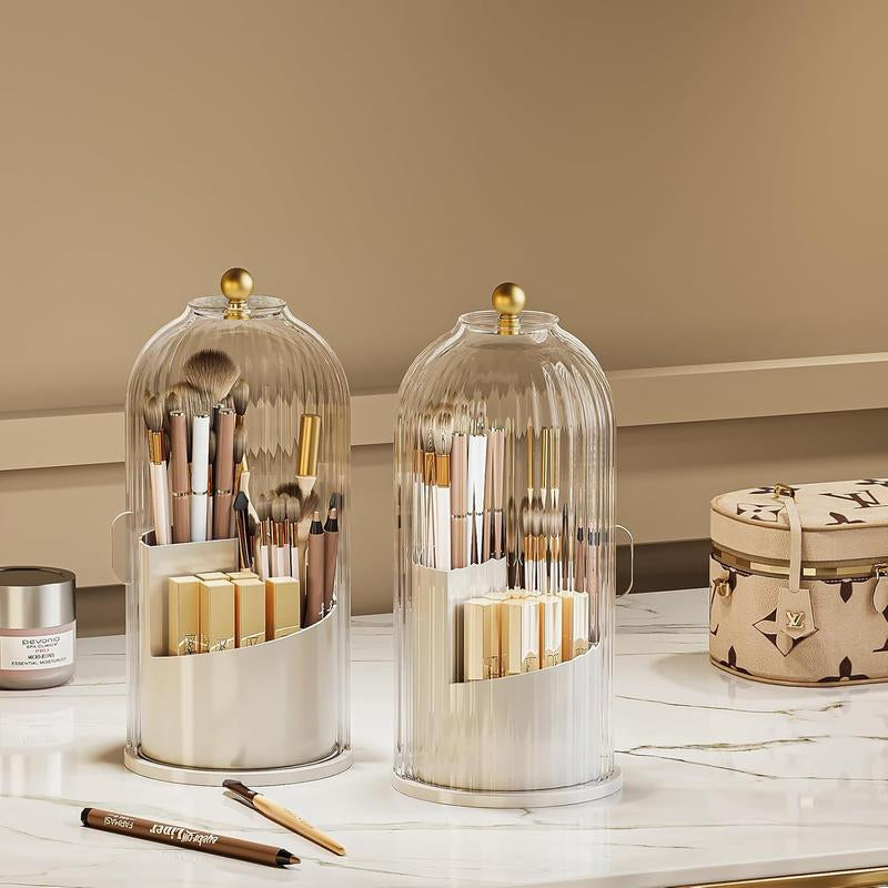 360°Rotating Makeup Brush Organizer