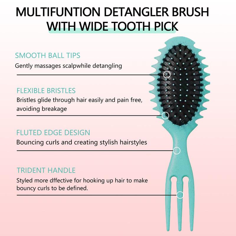 Rosewater Spray and Keratin Serum for Smooth, Frizz-Free Hair - Curl Defining Brush for Shaping Curls, Hair Care Locks Blend Daily
