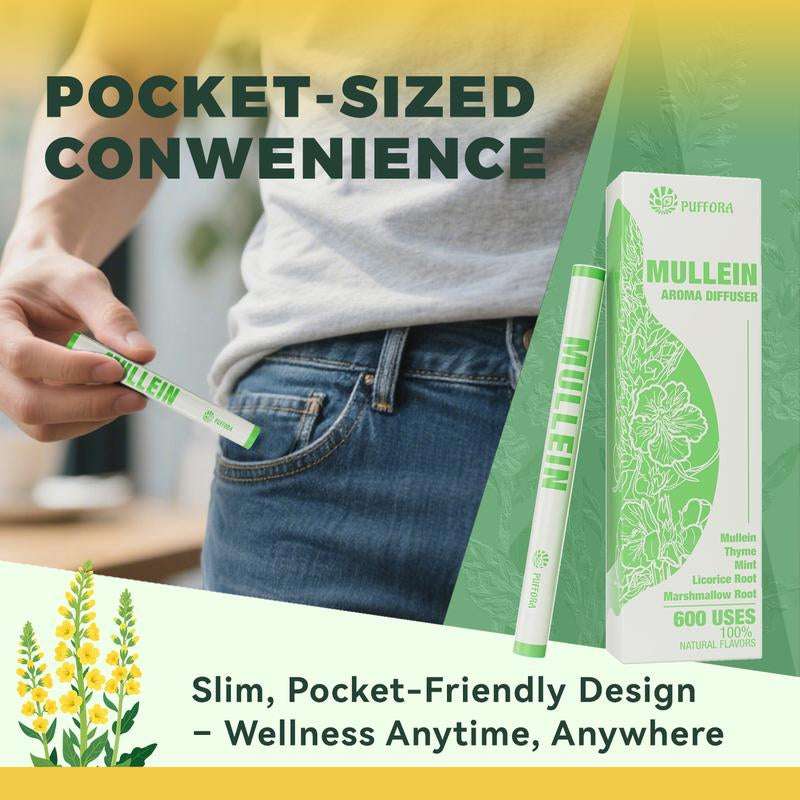 PUFFORA Pure Herbal for Body Detoxification and Tongue Air Freshing, Herbal Support Pen Relaxation Diffusion Stick Solution