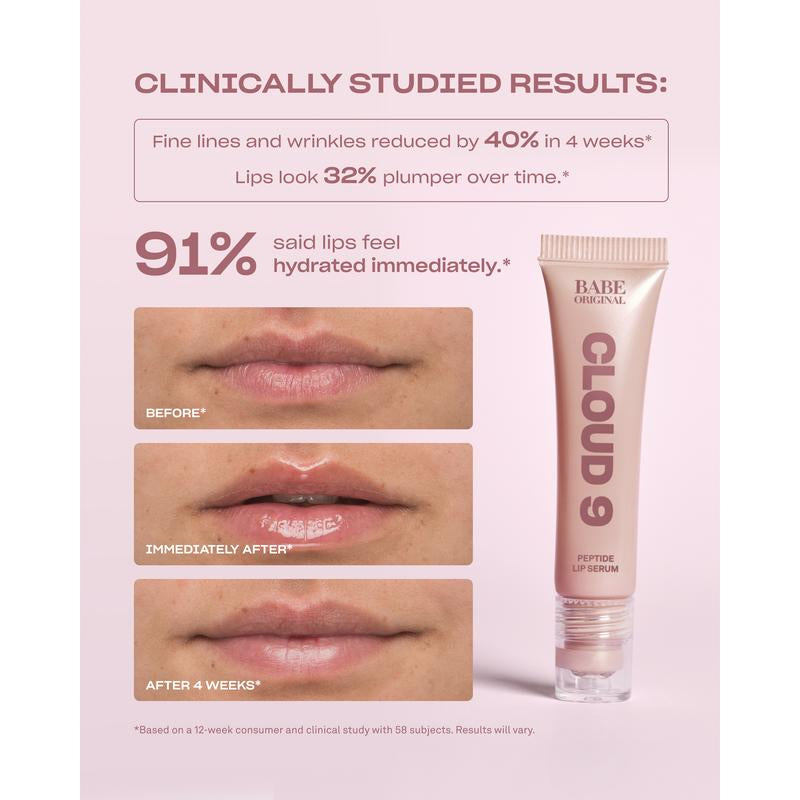 Cloud 9 Lip Serum: Daily Peptide Treatment for Smoother, Hydrated, and Firmer Lips - Lightweight Lip Care Solution