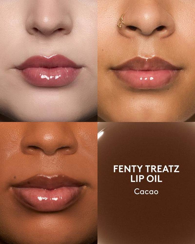 Fenty Beauty Chocolit Treatz Lip Luminizer + Lip Oil Duo Holiday Makeup Gift Set