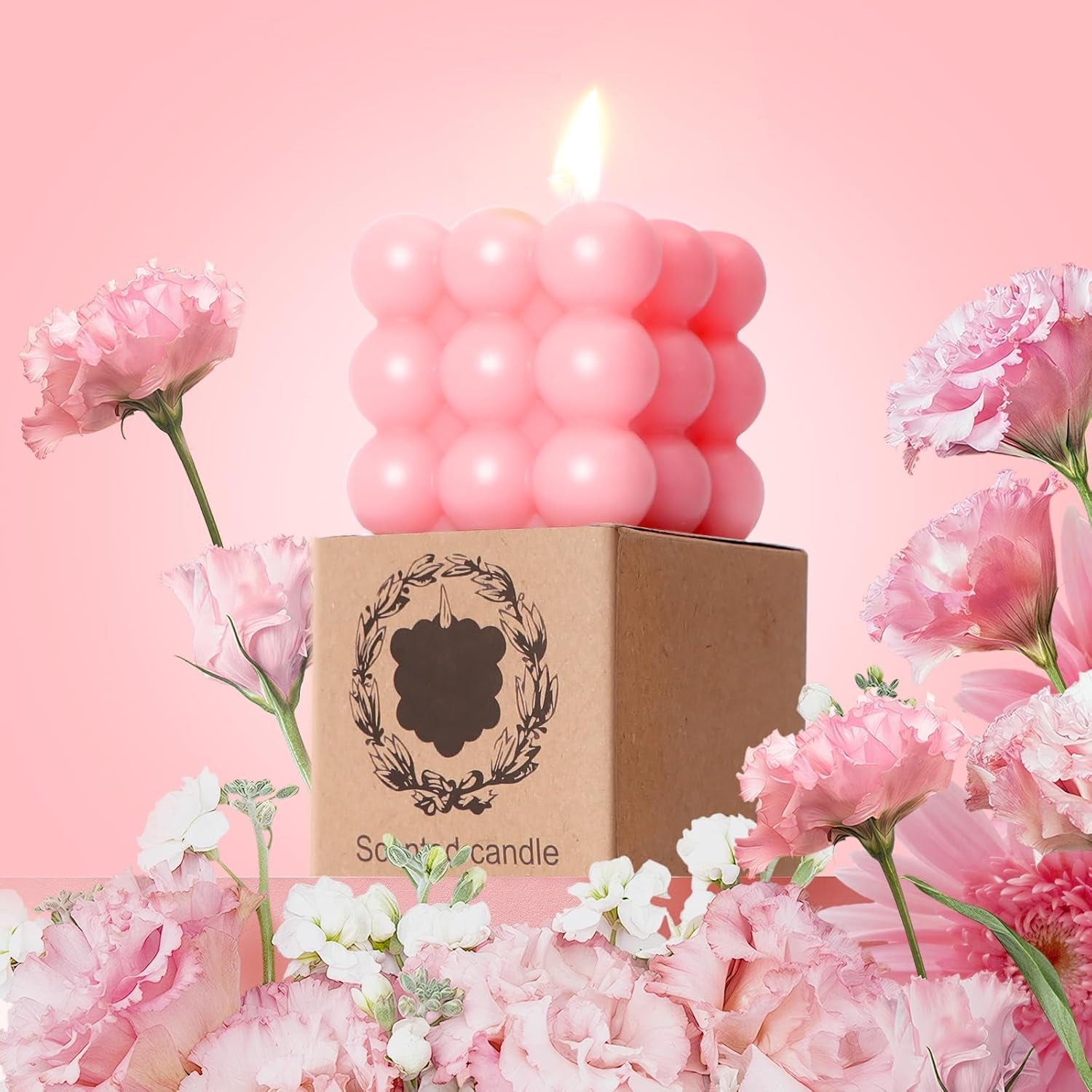 Birthday Gifts, Thank You, and Mothers Day Gifts for Women-Pink Rose Spa Gift Basket Set