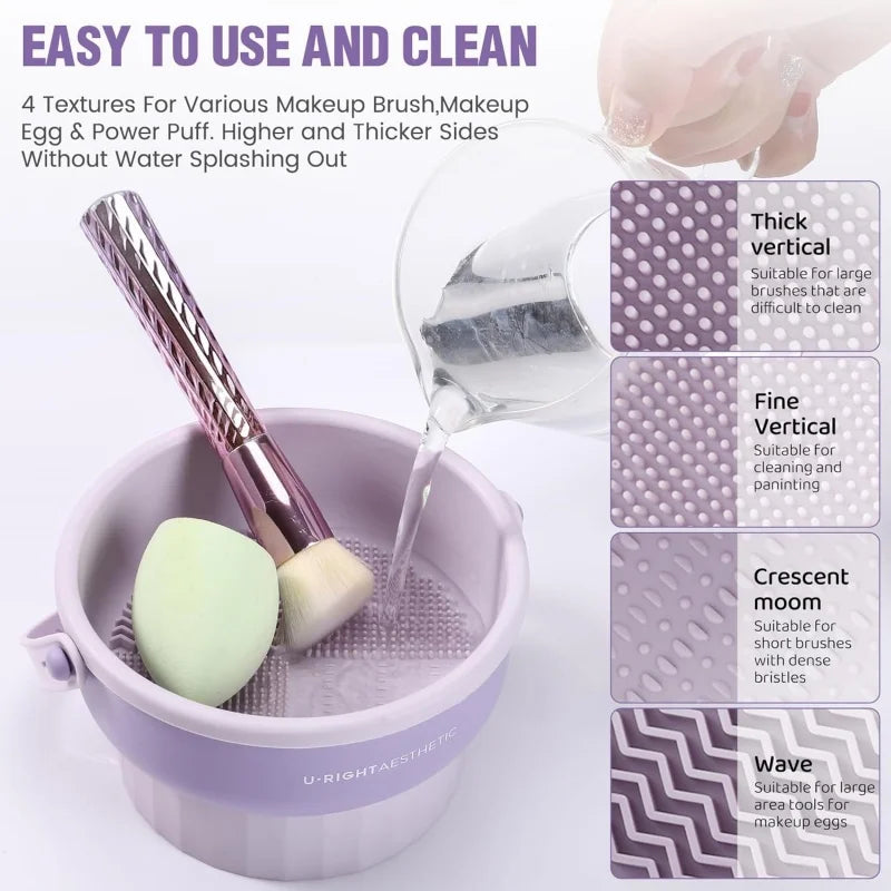 Silicone Washing Bowl with Brushes Scrubber 