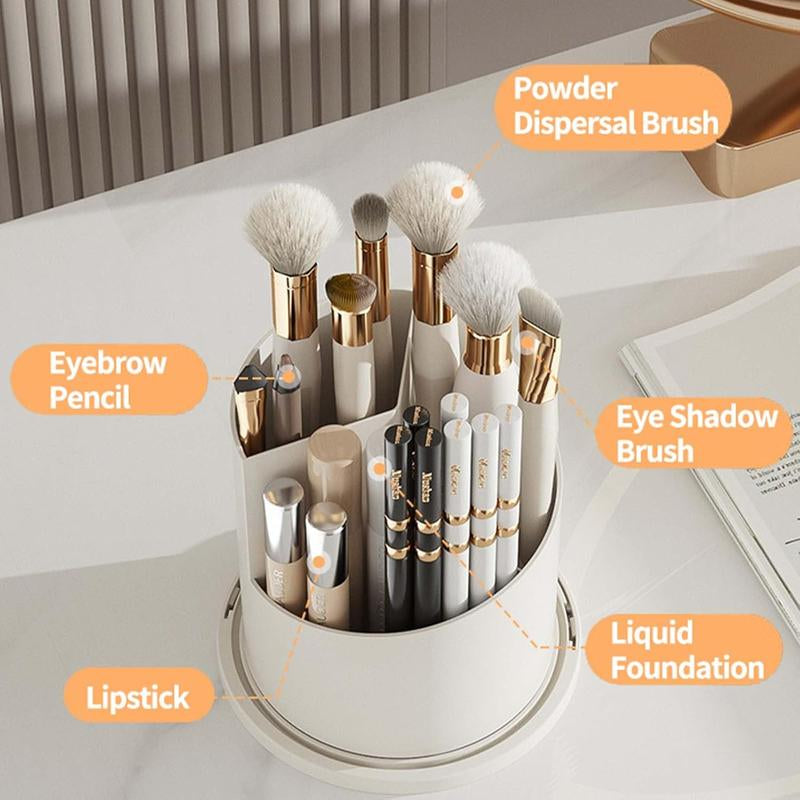360°Rotating Makeup Brush Organizer